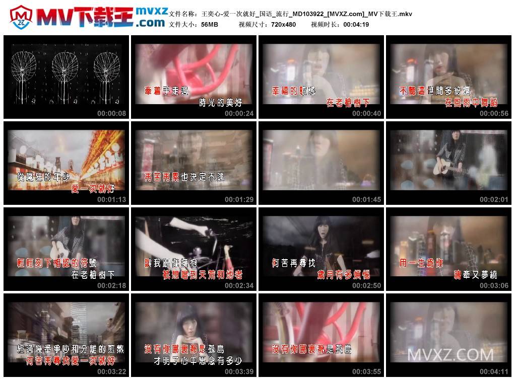 王奕心-爱一次就好_国语_流行_MD103922